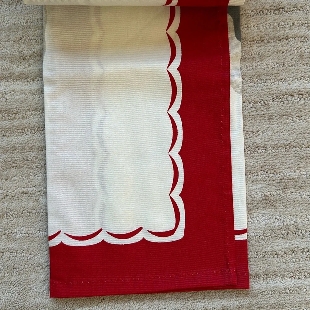 NWT Martha Stewart Collection for Macy’s Set of 3 Holiday Kitchen Towels Santa